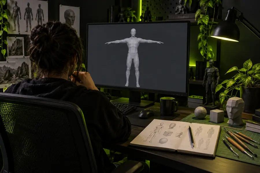 Character mesh before the rigging workflow